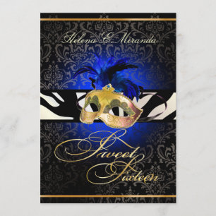 PixDezines Rossi Sweet 16 maskerad/DIY färg!! Inbjudningar