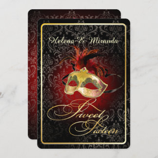 PixDezines Rossi Sweet 16 Masqueraad/DIY färg!! Inbjudningar