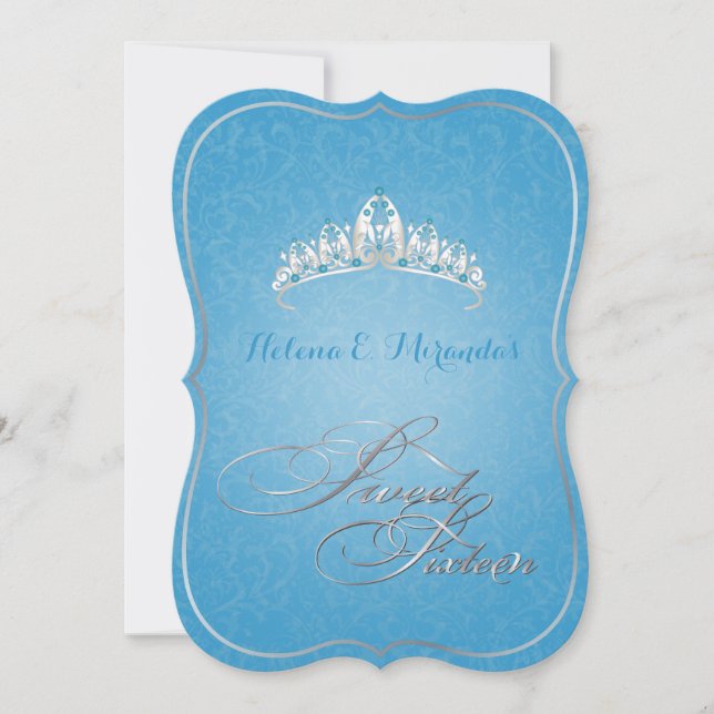 PixDezines Rossi Sweet 16 tiara/DIYbackground!! Inbjudningar (Framsida)