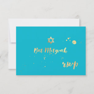 PixDezines rsvp bar mitzvah/lyser upp/DIY färg OSA Kort