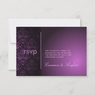 PixDezines RSVP Bijoux Damask/plommon OSA Kort