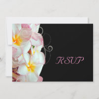 PixDezines rsvp för 5x7 Rosa Plumeria/strand