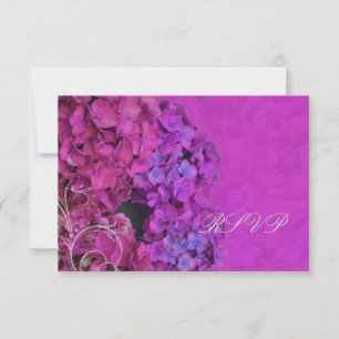 PixDezines RSVP Hydrangea, magentafärgad OSA Kort