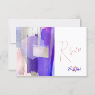 PixDezines RSVP Lila akvarell Bat Mitzvah ✡ OSA Kort