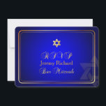 PixDezines rsvp stjärna, Bar Mitzvah/royalblå guld Inbjudningar<br><div class="desc">PixDezines rsvp klassisk mitzvah falsk guld davidstjärna Bar Mitzvah... gör-det-själv färg, royalblå. Gör-det-själv text också, borttagbar text, och ersätt med valfri speciell tillställning, t.ex. födelsedagsfest, etc. Du kan välja dina egna hexachrome-färger att lägga till i din bakgrund, text, trim, etc. Copyright © 2012-2014 PixDezines.com™ och PixDezines™ på zazzle.com Alla rättigheter...</div>