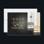 PixDezines rsvp talit/barn/ bar mitzvah/diy färg OSA Kort<br><div class="desc">PixDezines falska siden talits i varmrött och marinblå davidstjärna... på falska pärlor. Perfekt för bar/bat mitzvah. Helt anpassningsbar,  ta bort vår bakgrund och lägg till en ny. Samma med typsnitt och typsnittsfärger..


com</div>