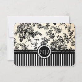 PixDezines rsvp toalettpapper/rosor/svart OSA Kort