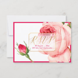 PixDezines RSVP Vintage Rosor/Falskt Guld/Gör-det- OSA Kort