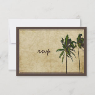PixDezines rsvp vintage twin palms/diy teckensnitt OSA Kort