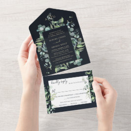 PixDezines Rustic Eucalyptus Navy n Guld all in