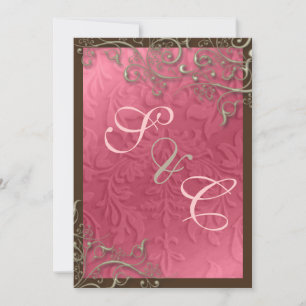 PixDezines rustic swirls/faux silver Inbjudningar