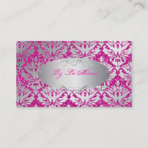 PixDezines sabine damask/falskt glitter Visitkort
