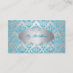 PixDezines sabine damask/faux glitter Visitkort