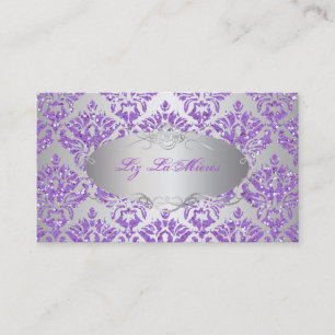 PixDezines sabine damask/faux glitter Visitkort