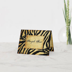 PixDezines safari/vintage zebra/DIY typsnitt+färg! Tack Kort