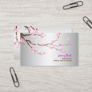PixDezines sakura/rosa körsbärsträd trimrar ♥♥♥ Visitkort