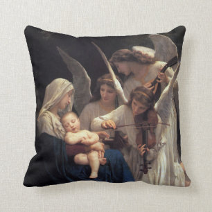 PixDezines sånger av änglar/bouguereau Kudde