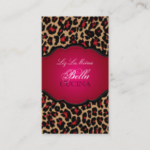 PixDezines Sassy cheetah print/diy bakgrund Visitkort