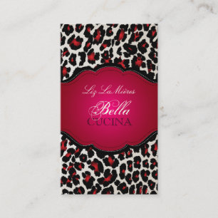 PixDezines Sassy cheetah print/diy bakgrund Visitkort