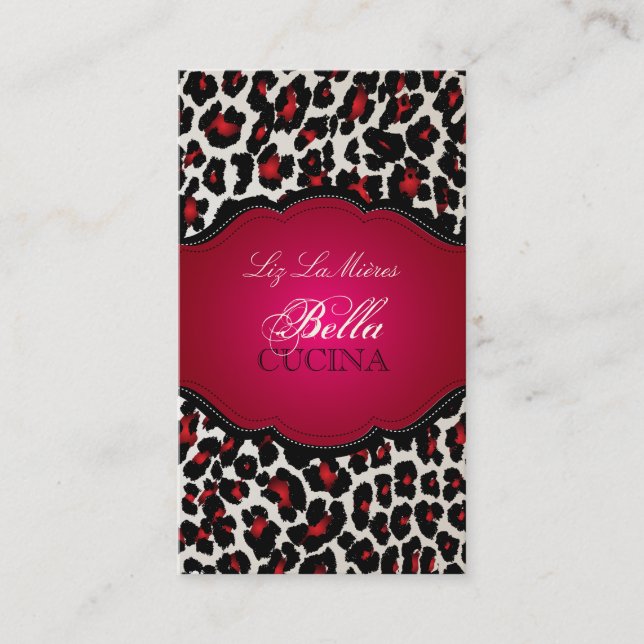 PixDezines Sassy cheetah print/diy bakgrund Visitkort (Framsida)