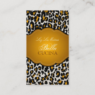 PixDezines Sassy cheetah print/diy bakgrund Visitkort