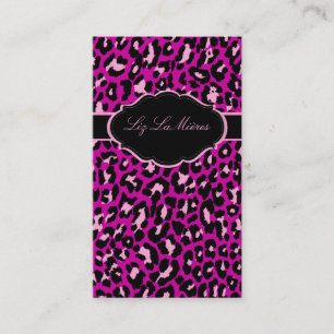 PixDezines Sassy cheetah print/rosa/dyy-bakgrund Visitkort