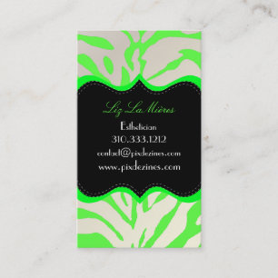 PixDezines Sassy zebra tryck Visitkort
