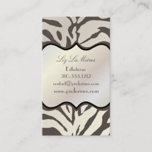PixDezines Sassy zebra tryck Visitkort