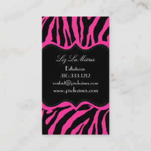PixDezines Sassy zebra tryck Visitkort