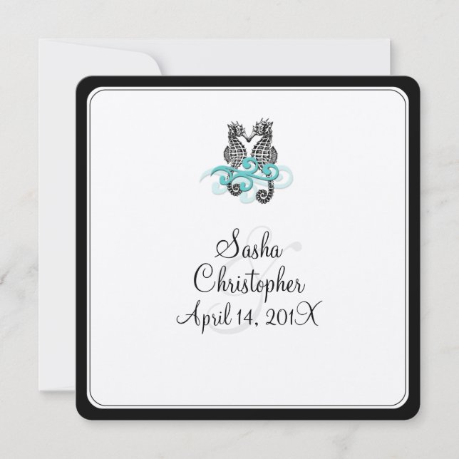 PixDezines seahorse/Diy background+typsnitt Inbjudningar (Framsida)