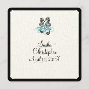 PixDezines seahorse/Diy background+typsnitt Inbjudningar