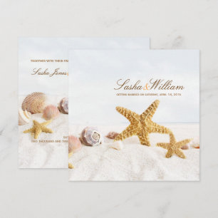 PixDezines Seasheller/Beach-inbjudan/DIY Inbjudningar