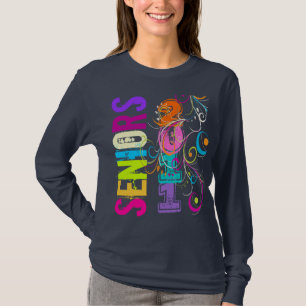 PixDezines Seniorer 2011+regnbågsvirvlar T-shirt