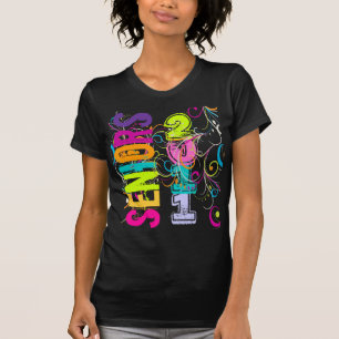 PixDezines Seniorer 2011+regnbågsvirvlar T-shirt