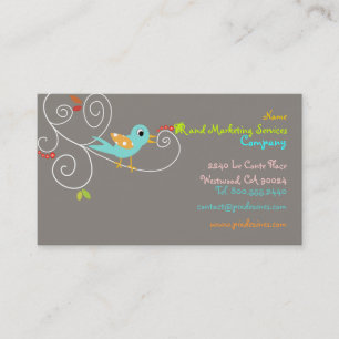 PixDezines SEO/blue bird/DIY-bakgrund färg Visitkort