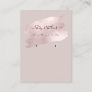 PixDezines Shimmering Blush Rosa Borstat Örhänge Visitkort