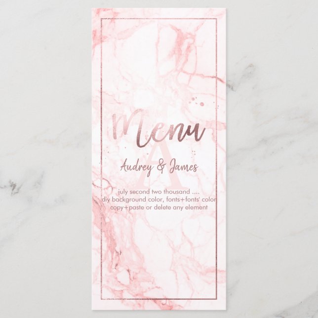 PixDezines Shine Menu/Faux Guld/Marble Meny (Framsida)