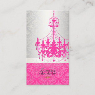 PixDezines shock rosa chandelier/DIY färg Visitkort