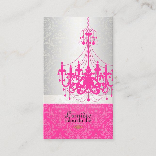 PixDezines shock rosa chandelier/DIY färg Visitkort (Framsida)