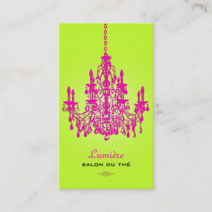 PixDezines shock rosa crystal chandelier/DIY färg Visitkort