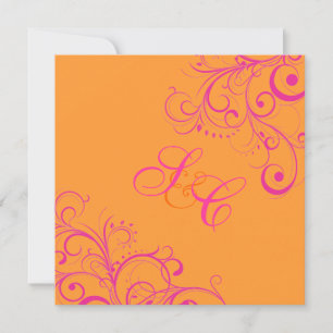 PixDezines Shock rosa Swirls/DIY-bakgrund Inbjudningar
