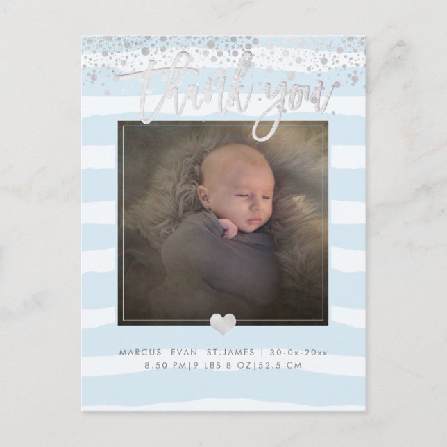 PixDezines Shower Tack/Dazzled Powder Blue Vykort (Framsida)