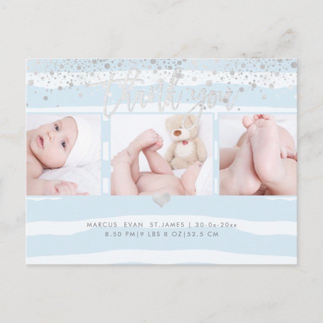 PixDezines Shower Tack/Dazzled Powder Blue Vykort (Framsida)