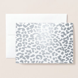PixDezines Silver Leopard Spots Tack Folierat Kort