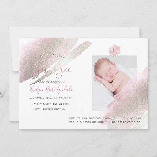 PixDezines SIP+SEE, MONOGRAM, PLATINUM+ Meddelande (Framsida)