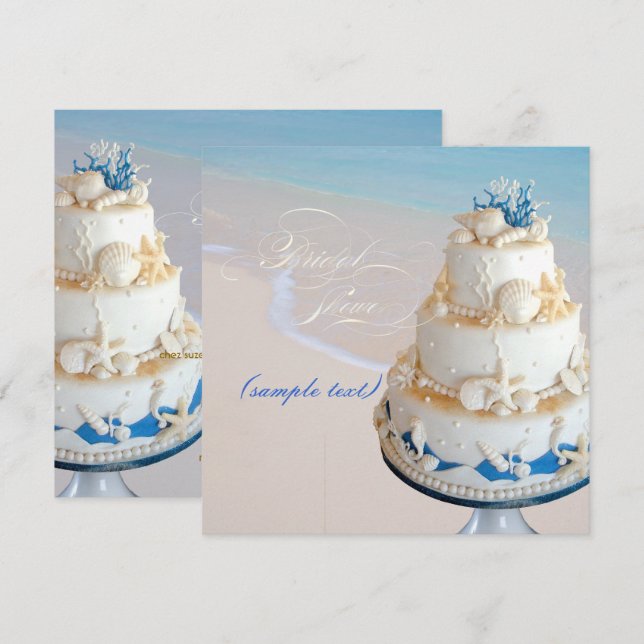 PixDezines Sniglor Tårta/Bröllopsdusch Inbjudningar (Fram/baksida)