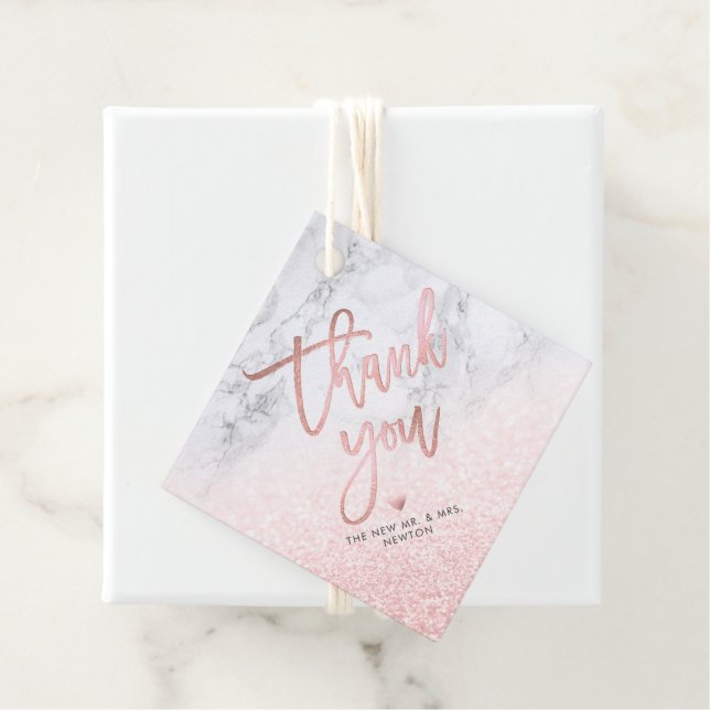 PixDezines  Snö Bokeh+Marble Tack Gåvor Etiketter (På plats)