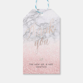 PixDezines  Snö Bokeh+Marble Tack Presentetikett