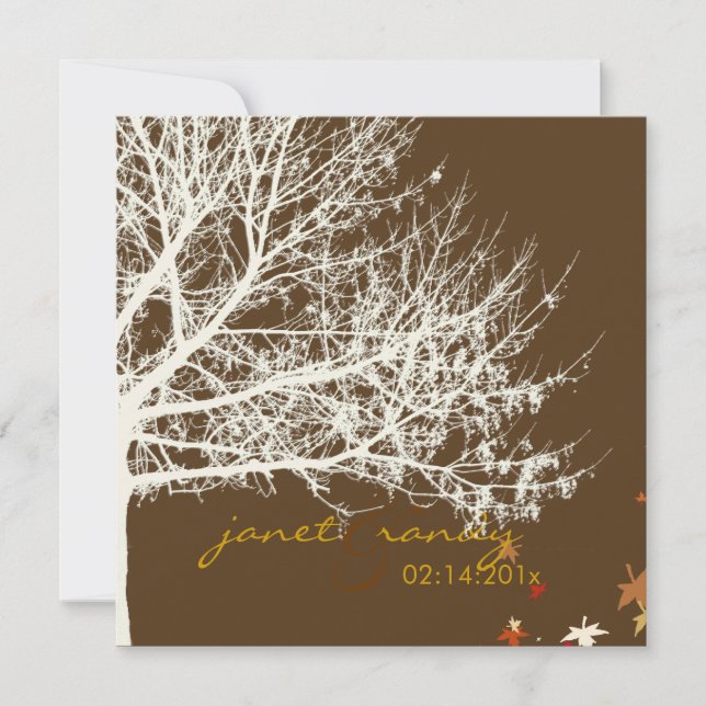 PixDezines snöfåglar/vinter/diy bakgrundsfärg Inbjudningar (Framsida)
