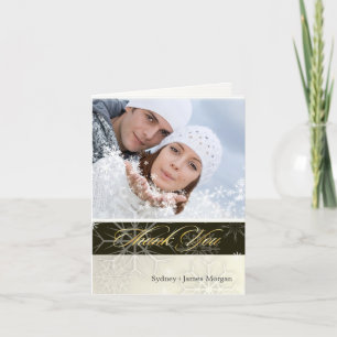 PixDezines Snöflingor / Foto Tack-kort Tack Kort